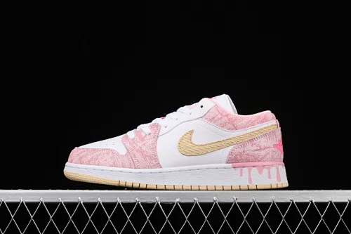 All categories Air Jordan Jordan series basketball shoes Air Jordan 1 Low Different versions Air Jordan 1 Low GS AJ1 Joe 1 low-top ice cream Low-top basketball shoes CW7104-601